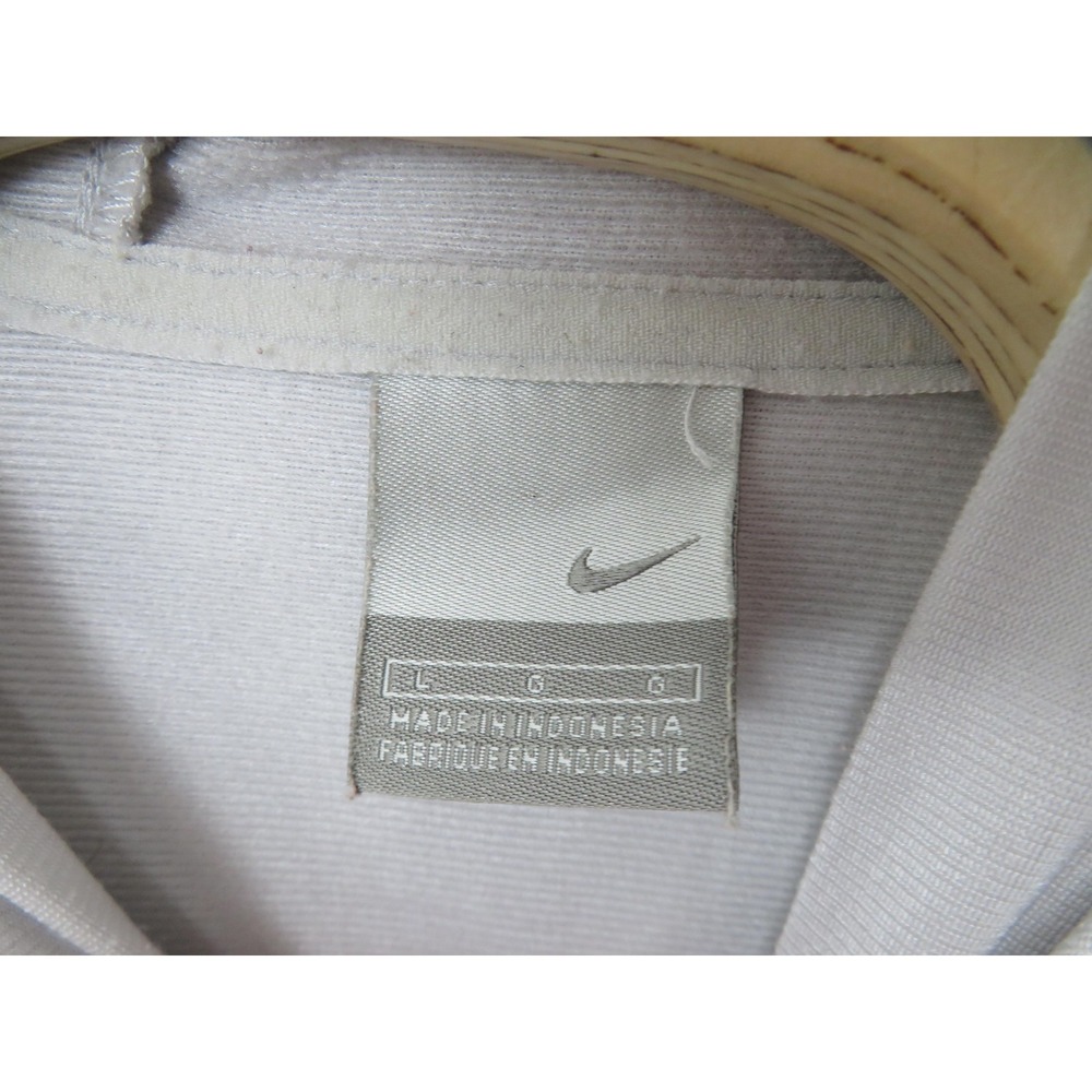 Vintage Nike Hoodie Mens Large Shiny Dazzle Gray Center Check Pullover y2k - Picture 6 of 10